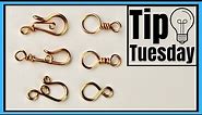 DIY Clasp Wire Necklace Findings Tutorial // Secure Carabiner Style Bracelet Hook