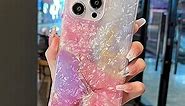 Jmltech Square Edge Case for iPhone 15 Pro Max Case Cute Marble Girly Flexible Shockproof Clear Silicone Luxury Protective Phone Cases for iPhone 15 Pro Max Pink Purple