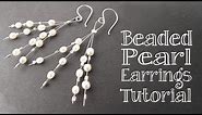 DIY Beaded Pearl Earrings Tutorial