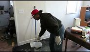 How to apply popcorn ceiling texture using paint roller