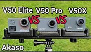 Akaso V50 Elite VS Akaso V50 Pro VS Akaso V50X - Action Camera Comparison