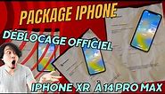 PACKAGE iPhone DÉBLOCAGE OFFICIEL (iPhone XR A 14 PRO MAX)