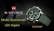 NAVIFORCE Watch the latest design Multifunctional men's watch NF9197 LED digital quartz watch