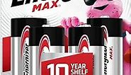 Energizer Max C Batteries, Premium Alkaline C Cell Batteries (4 Battery Count)