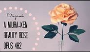 Origami Rose: A Miura-ken Beauty Rose, opus 482 (Instructions)