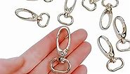 10Pcs Snap Hooks Oval Ring Lobster Clasp Claw Push Gate Trigger Clasps Swivel DIY Leather Craft Purse(Gold,5/8inch)