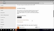 Windows 10 Location privacy settings