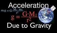 Gravitation (4 of 17) Calculating Acceleration Due to Gravity (g)