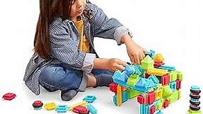 Battat- Bristle Blocks- STEM Interlocking Building Blocks- 112 pc Playset- Developmental Toys for Toddlers & Kid- Basic Builder Set- 2 Years +