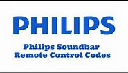 Philips Soundbar Remote Control Codes
