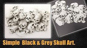 ⚫️ Raw - How to Airbrush a Skull using a stencil.