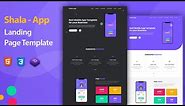 App Landing Page Template Design using by Html Css Bootstrap
