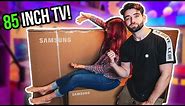 Building a Crazy TV Setup in Our Living Room! *85 Inch TV*