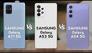 Samsung galaxy A71 5G vs A53 5G vs A54 5G