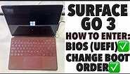 Microsoft Surface Go 3 - How to Enter Bios (UEFI) Settings & Change Boot Order