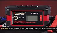 Viking 4A Fully Automatic Microprocessor Controlled Battery Charger & Maintainer