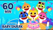 [1 HOUR] Shark Family Happy Birthday Song | Happy Birthday to You Song | Baby Shark Official
