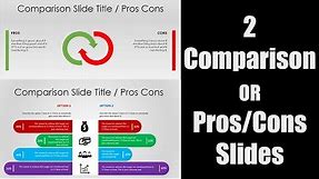 Pros and Cons or Data Comparison Slide Design 1 | Animated PowerPoint Slide Design Tutorial