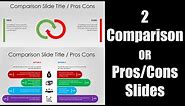 Pros and Cons or Data Comparison Slide Design 1 | Animated PowerPoint Slide Design Tutorial