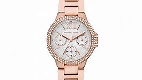 Michael Kors Watches Women's Camille Rose Gold Round Stainless Steel Watch
