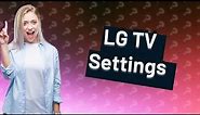 How do I get to settings on my LG TV remote?