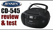Jensen CD-545 AM/FM/CD/cassette portable stereo review & test