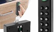 Fingerprint Cabinet Lock, Smart Electronic Cabinet Locks, Combination Password Drawer Lock with USBKEY Suitable for Office Cabinet, Wardrobes, Liquor, Weapon Storages and etc-ABS Lock Case