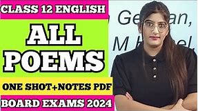 All Poem Class 12 English Board Exam 2024