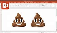 How to create Pile of Poo 💩 emoji in Microsoft PowerPoint (Tutorial)