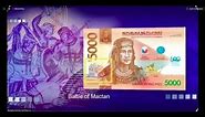 NEW PHILIPPINE MONEY. 5000 PESO BILL AND 500 PESO COIN (2021)