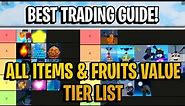 [GPO] - All Items & Fruits Trade Value TierList (BEST TRADING GUIDE)