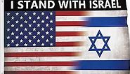 Probsin Israel Flag 3x5 Ft USA American I Stand with Israel Flag Banner Support Pray for Israel US Friendship Bandera de Israeli Party Supplies Hanging Poster for Room Welcome Photo Backdrop