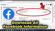 How To Download All Facebook Information
