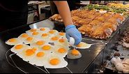 Japanese Style Egg Bacon Pancakes - Japanese Street Food