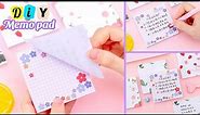 Hoe to make cute floral memo pad at your home _ DIY memo pad _ School supplies