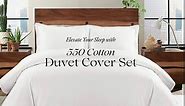 Royal Hotel's Solid Gold 550-Thread-Count 3pc Full/Queen Duvet-Cover 100-Percent Cotton, Sateen Solid