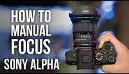 How to Manual Focus on Sony a6000 a6100 a6400 a6500 a6600 a7R IV a7III a9 II a7S II