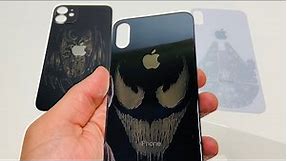 Custom design iPhone X & iPhone 11 Back glass - transparent and engraved.