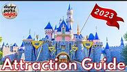 Disneyland ATTRACTION GUIDE - 2023 - All Rides + Shows - Anaheim, California