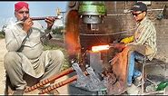 Process of Hand Forging Damascus Steel Tomahawk Axe | Axe Manufacturing Process