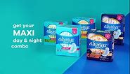 Always Maxi Overnight Pads with Wings, Size 4, Overnight, Unscented, 28 Count x 3 (84 Count Total)
