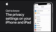 Get to know the privacy settings on your iPhone, iPad, and iPod touch — Apple Support