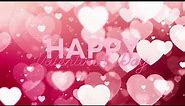 2 Hour Happy Valentine's Day Background Video with Music in Pink Hearts Backdrop