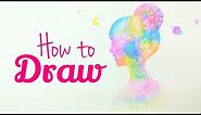 HOW TO DRAW GALAXY GIRL | Galaxy Silhouette Girl Drawing Tutorial For Beginner
