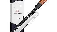 KEEMAKE Sushi Knife 10 inch, Sashimi Knife with 440C Stainless Steel Blade Yanagiba Knife, Japanese Sushi Knife with G10 Bolster and Octagonal Rosewood Handle Carving Knife with Gift Box