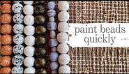 Easiest Way to Paint Wooden Beads / Quick and Easy DIY Lesson