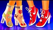 37 DIY DOLL SHOES IDEAS 〜 transparent boots, sneakers, high-heeled shoes for Barbie or LOL OMG