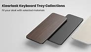 Klearlook Rotating Clamp-on Keyboard Tray - Wood Grain