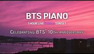 BTS 10th Anniversary: Seoul in Purple sunset | 1 Hour BTS Piano Playlist | Study & Relax with BTS