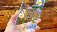 CEOKOK Real Pressed Flower iPhone 13 Pro Max Clear Case